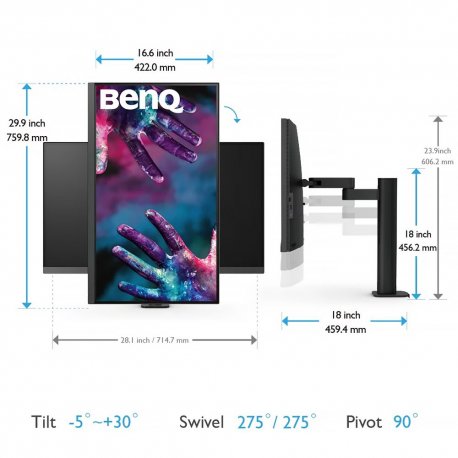 Монітор BenQ 27" PD2706UA (9H.LLKLB.QEE)