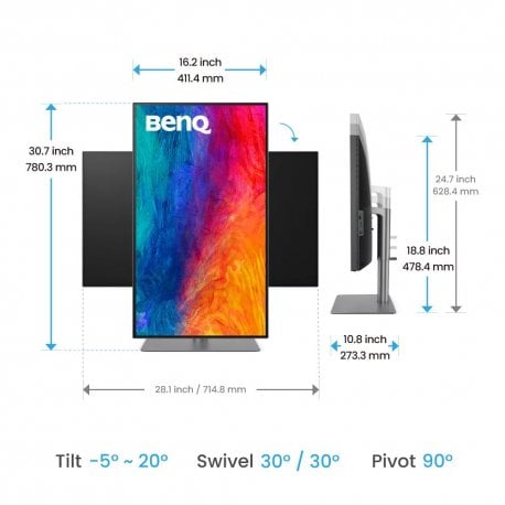 Монітор BenQ 31.5" PD3225U (9H.LLYLA.TBE)