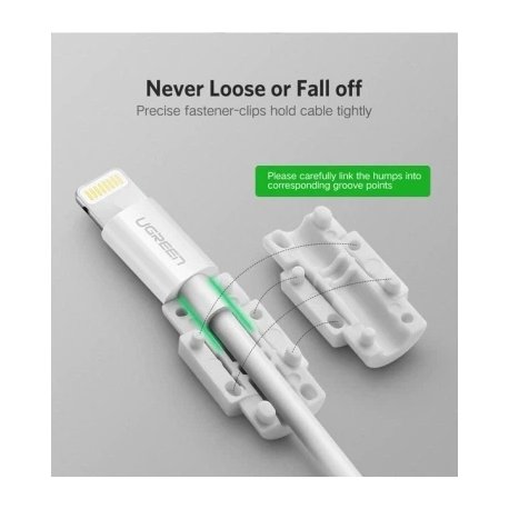 Тримач для кабелів Ugreen LP127 Charging Cable Protector White (40705)