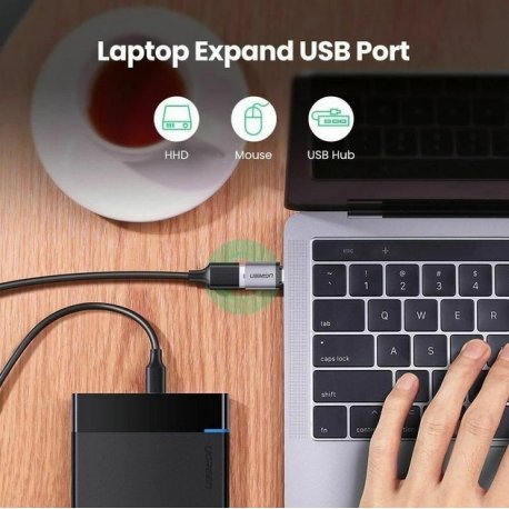 Адаптер Ugreen US270 Type C to USB 3.0 A Space Gray (50283)