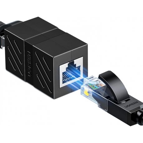 Коннектор Ugreen NW114 RJ-45 Ethernet Cable Extender Adapter Black (20390)