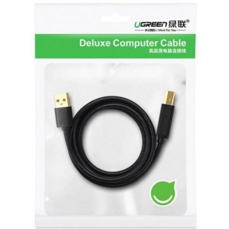 Кабель Ugreen US135 USB - USB Type B Print Cable (1.5m) Black (10350)