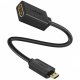 Адаптер Ugreen Micro-HDMI to HDMI Adapter Cable (22cm) Black (20134)