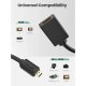 Адаптер Ugreen Micro-HDMI to HDMI Adapter Cable (22cm) Black (20134)
