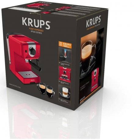 Кофеварка рожковая Krups Opio XP320530 Red