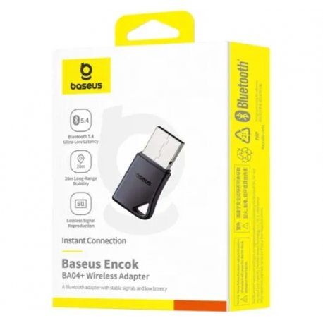 Бездротовий адаптер Bluetooth Baseus Wireless Adapter BA04+ Black (A10082600121-00)