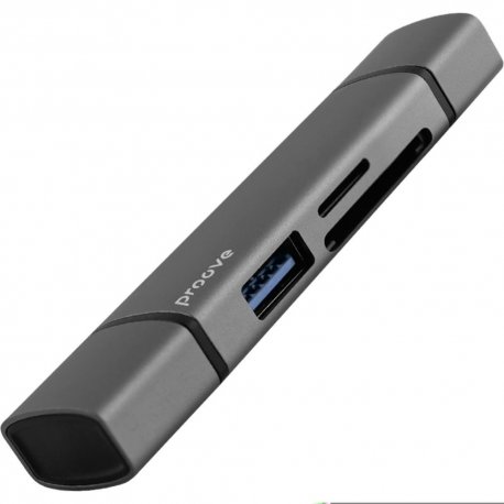 Кардридер Proove Arc Link 3 in 1 (USB3.0+SD Card+Micro SD Card) Grey (HBAL00210014)