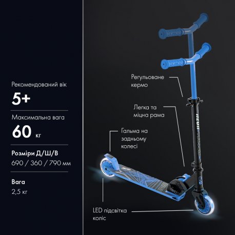 Самокат Neon Vector Blue (NT05B2)