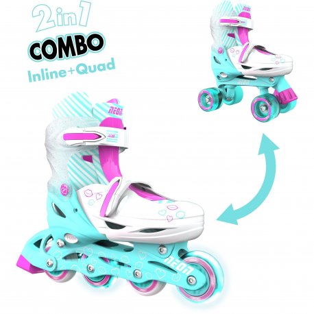 Роликовые коньки Neon Combo Skates размер 30-33 Turquoise (NT09T4)