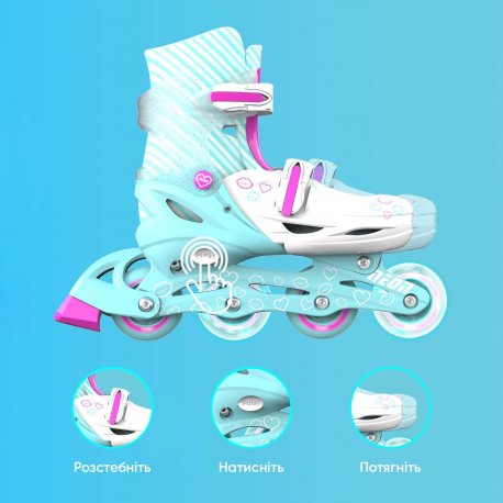 Роликовые коньки Neon Inline Skates Размер 34-38 Turquoise (NT08T4)