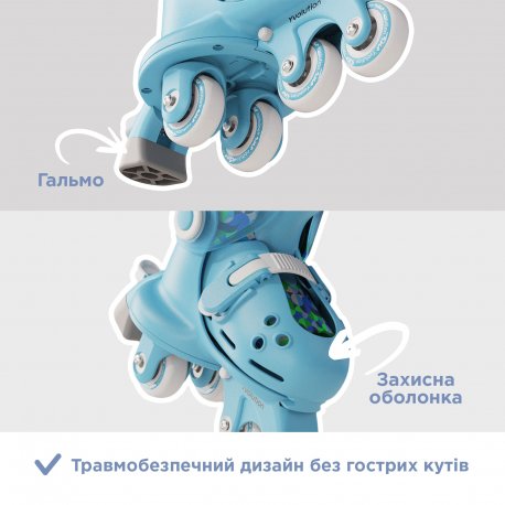 Роликовые коньки Yvolution Twista размер 30-34 Blue (YC01B4)