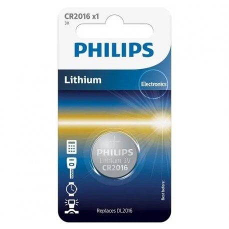 Батарейка Philips CR2016 BLI 1 Lithium 5 шт (CR2016/01B5)