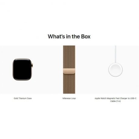 Apple Watch Series 11 42mm (GPS+Cellular) Gold Titanium Case with Gold Milanese Loop