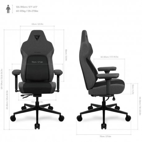 Игровое кресло TX3 Core Smart Mesh Black (TEGC-2072101.11)