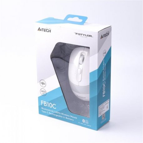 Беспроводная мышь A4Tech FB10C Grayish White