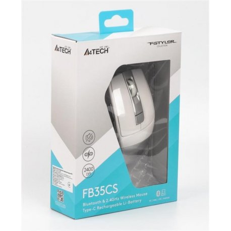 Бездротова миша A4Tech Fstyler FB35CS Icy White