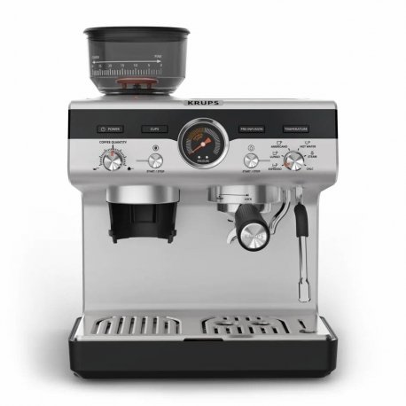 Кофеварка рожковая Krups Precision+ Black/Gray (XP804T10)