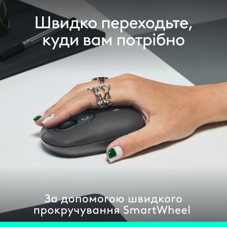 Бездротова миша Logitech Pop Mouse with Emoji Graphite (910-007412)