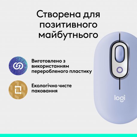 Бездротова миша Logitech Pop Mouse with Emoji Graphite (910-007412)
