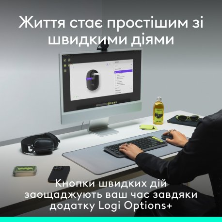 Беспроводная мышь Logitech Pop Mouse with Emoji Off-White (910-007411)