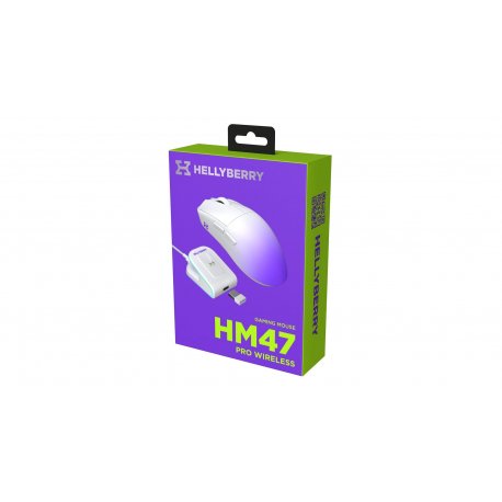 Бездротова миша Hator Hellyberry HM47 Pro Wireless White/Violet Gradient (HM47PRO_white_violet)