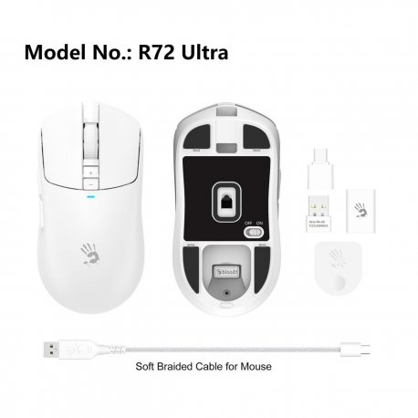 Беспроводная мышь A4Tech Bloody R72 Ultra White