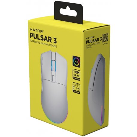 Бездротова миша Hator Pulsar 3 Wireless White (HTM631)