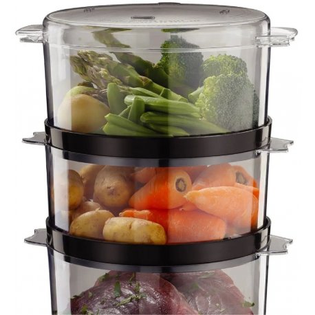 Пароварка Russell Hobbs Kitchen Collection 400Вт 2.3-3.3л Black (26530-56)