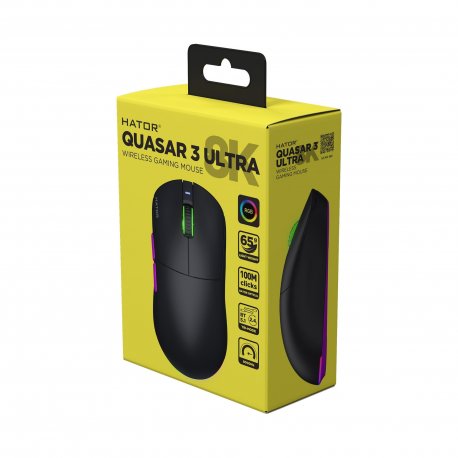 Бездротова миша ігрова Hator Quasar 3 Ultra 8K Wireless Black (HTM770)