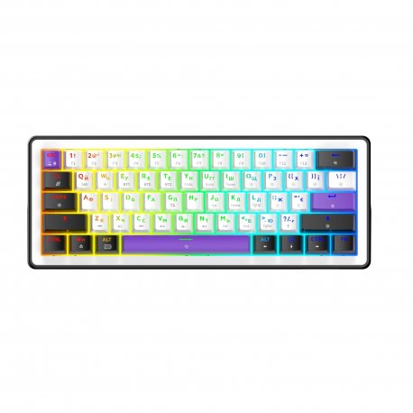 Клавіатура ігрова Hator Hellyberry HK60 Wireless White/Violet