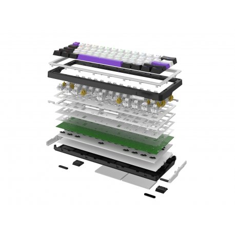 Клавіатура ігрова Hator Hellyberry HK60 Wireless White/Violet