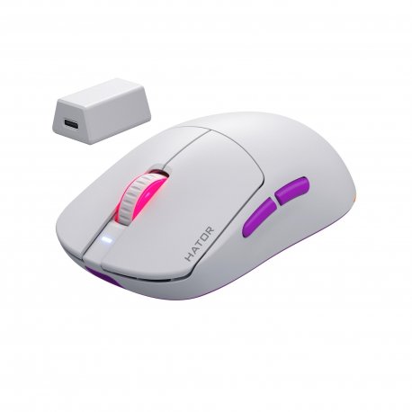 Бездротова миша ігрова Hator Quasar 3 Ultra 8K Wireless White (HTM771)