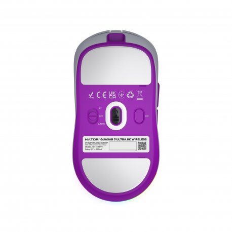 Бездротова миша ігрова Hator Quasar 3 Ultra 8K Wireless White (HTM771)