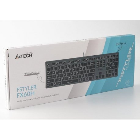 Клавиатура A4Tech Fstyler FX60H Grey White Backlit