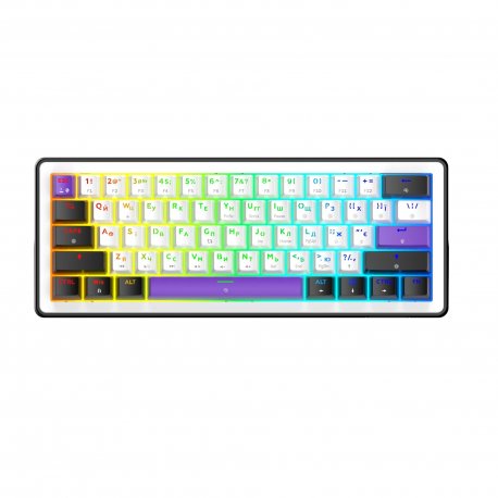 Клавиатура игровая Hator Hellyberry HK60 White/Violet