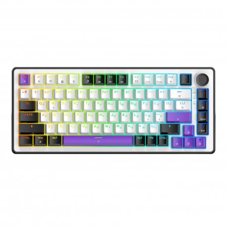 Клавиатура игровая Hator Hellyberry HK75 White/Violet