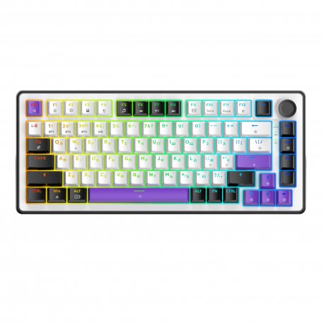 Клавиатура игровая Hator Hellyberry HK75 Wireless White/Violet