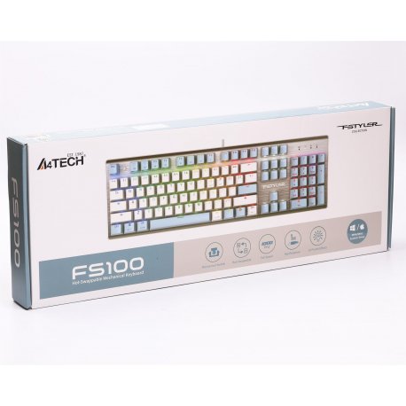 Клавіатура ігрова A4Tech Fstyler FS100 Icy Blue