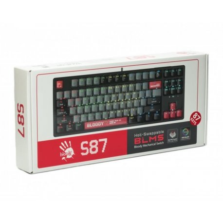 Клавиатура игровая Bloody S87 Energy Red