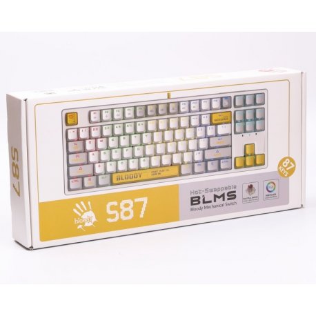 Клавиатура игровая Bloody S87 Energy White
