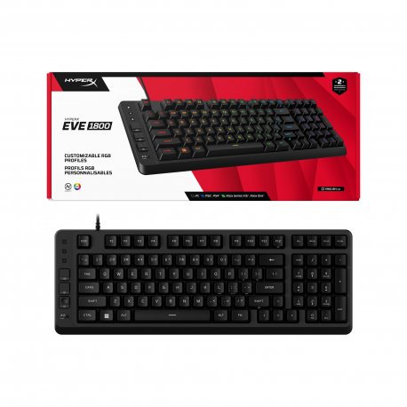 Клавиатура игровая HyperX Eve 1800 USB Black (B7JE0AA)