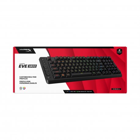 Клавіатура ігрова HyperX Eve 1800 USB Black (B7JE0AA)