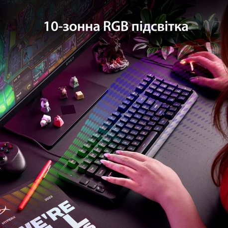 Клавиатура игровая HyperX Eve 1800 USB Black (B7JE0AA)