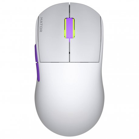 Бездротова миша ігрова Hator Quasar 2 Ultra 4K Wireless White/Lilac (HTM571WL)