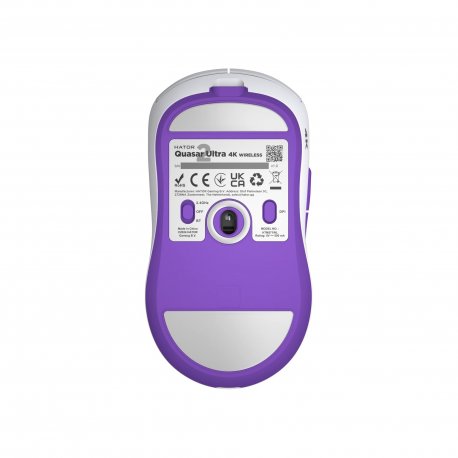 Бездротова миша ігрова Hator Quasar 2 Ultra 4K Wireless White/Lilac (HTM571WL)