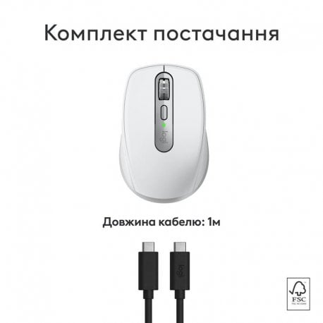 Бездротова миша Logitech MX Anywhere 3S for Mac Pale Grey (910-006946)