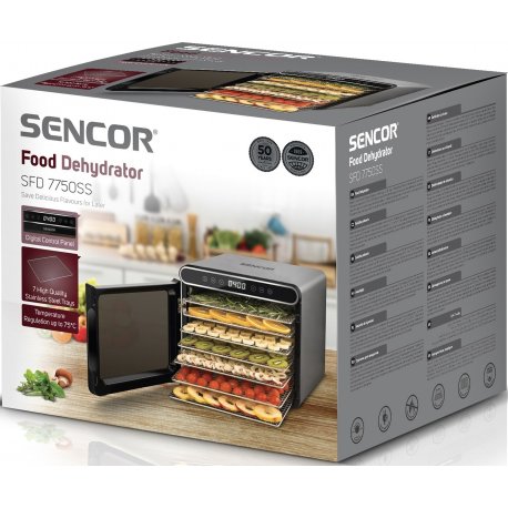 Сушилка для продуктов Sencor 600Вт Black (SFD7750SS)