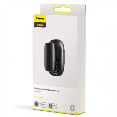 Автодержатель для очков Baseus Platinum Vehicle Paste type Black (ACYJN-A01)