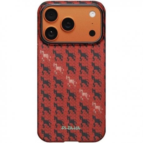 Чехол Pitaka Edge Ultra-Slim Happiness Rides для iPhone 17 Pro Max Maroon (HR1708PM)