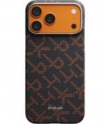 Чехол Pitaka Edge Ultra-Slim для iPhone 17 Pro Max Monogram Black/Orange (KI1704PTKP)